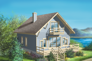 Cottage Exterior - Front Elevation Plan #25-1106