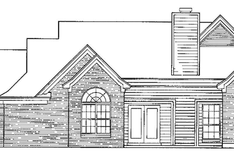 Home Plan - Exterior - Rear Elevation for Ranch House Plan #952-57 - 3 bed, 2 bath