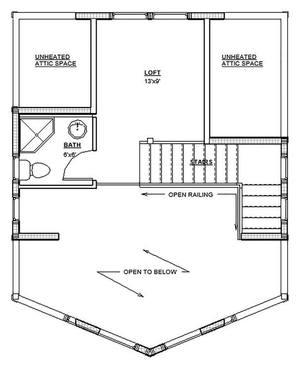 Home Plan - Traditional Floor Plan - Upper Floor Plan #895-115