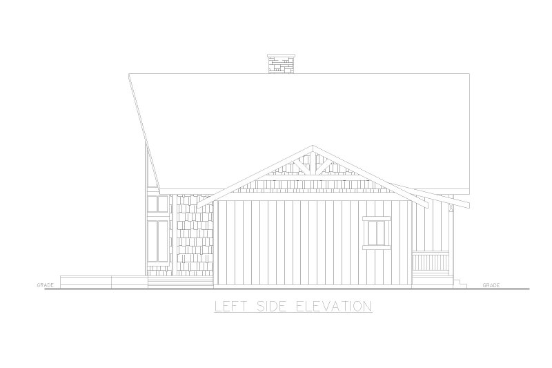Dream House Plan - Exterior - Other Elevation for Craftsman House Plan #117-997 - 3 bed, 2 bath