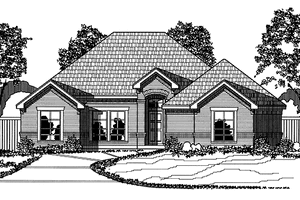 Architectural House Design - European Exterior - Front Elevation Plan #946-1