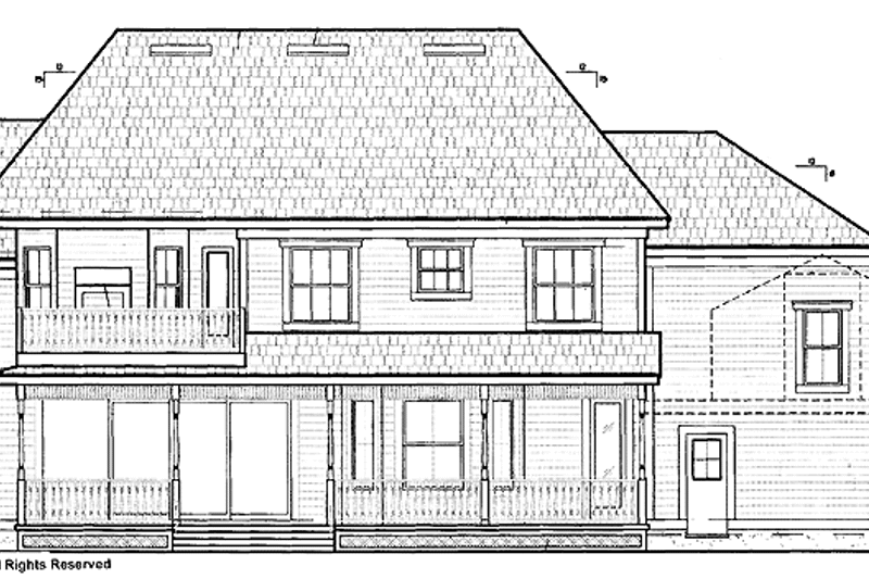Home Plan - Exterior - Rear Elevation for Victorian House Plan #417-667 - 4 bed, 3.5 bath