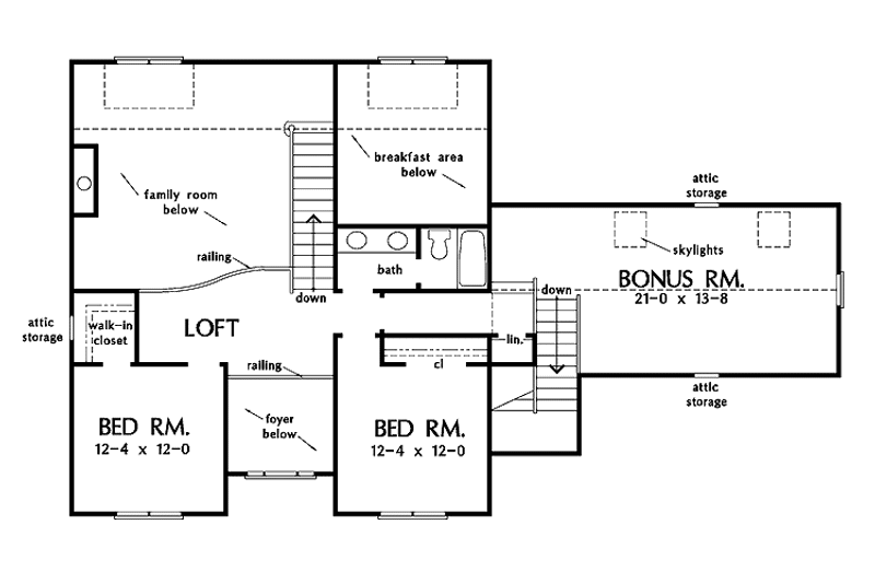 Home Plan - Floor Plan - Upper Floor for Country House Plan #929-292 - 3 bed, 2.5 bath