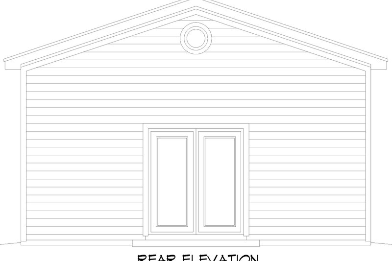 Home Plan - Exterior - Rear Elevation for Country House Plan #932-1051, 0 bath