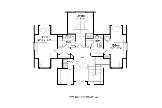 Floor Plan - Upper Floor for Traditional House Plan #928-262 - 5 bed, 5.5 bath