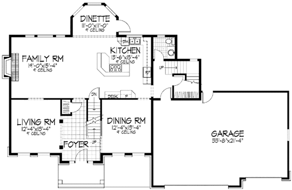 House Plan Design - Classical Floor Plan - Main Floor Plan #51-950