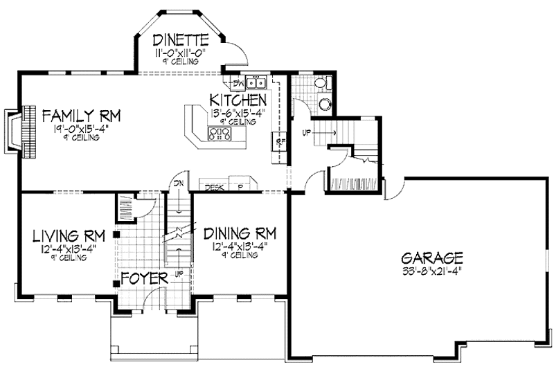 Home Plan - Floor Plan - Main Floor for Classical House Plan #51-950 - 3 bed, 2.5 bath