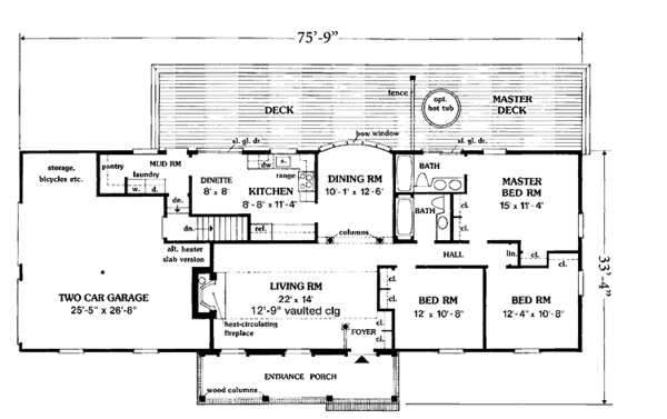 Home Plan - Country Floor Plan - Main Floor Plan #456-114