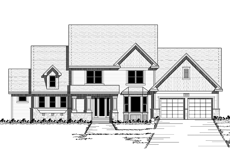 Dream House Plan - Exterior - Front Elevation 3 for European House Plan #51-652 - 3 bed, 3.5 bath
