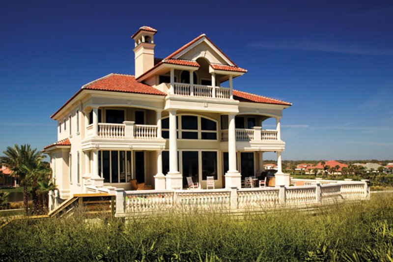 House Plan Design - Exterior - Rear Elevation 3 for Mediterranean House Plan #929-900 - 5 bed, 6.5 bath