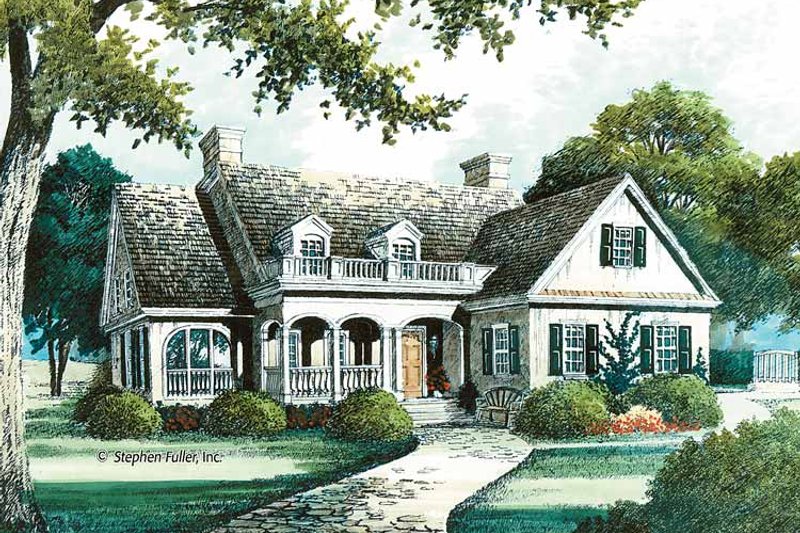 Home Plan - Exterior - Front Elevation 3 for European House Plan #429-369 - 4 bed, 3.5 bath