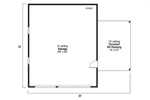 Floor Plan - Main Floor for Traditional House Plan #124-1321, 0 bath