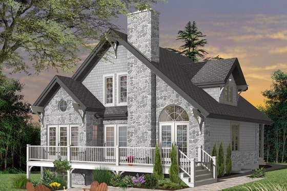 Exterior - Front Elevation 3 for Cottage House Plan #23-760 - 3 bed, 2 bath
