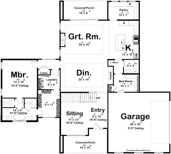 Dream House Plan - Modern Floor Plan - Main Floor Plan #455-691