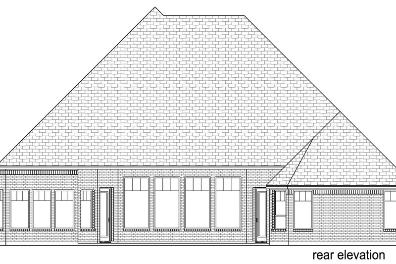 Dream House Plan - Exterior - Rear Elevation for European House Plan #84-600 - 4 bed, 3 bath