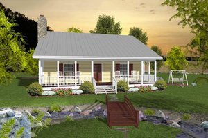 Country Exterior - Front Elevation Plan #56-559