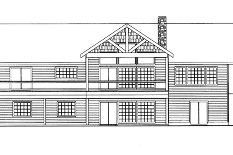Dream House Plan - Exterior - Rear Elevation for Ranch House Plan #117-850 - 4 bed, 4 bath