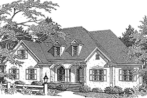 House Design - Exterior - Front Elevation for Adobe / Southwestern House Plan #10-289 - 3 bed, 2.5 bath