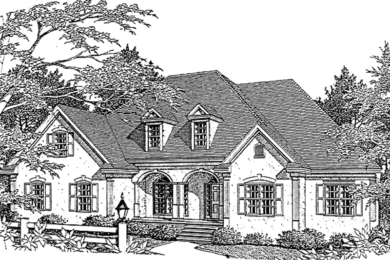 Dream House Plan - Adobe / Southwestern Exterior - Front Elevation Plan #10-289