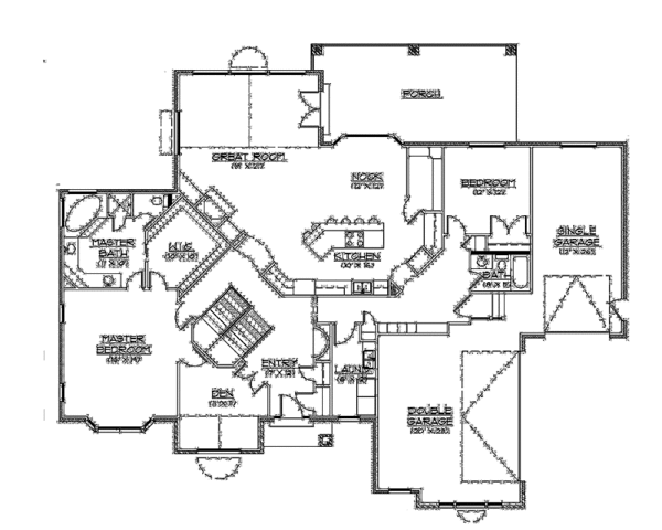 Home Plan - Mediterranean Floor Plan - Main Floor Plan #945-99