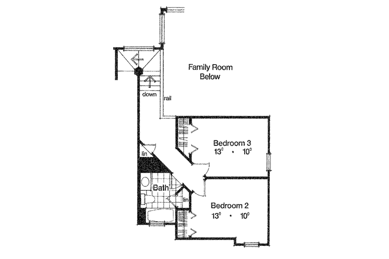 Home Plan - Floor Plan - Upper Floor for Mediterranean House Plan #417-776 - 3 bed, 2.5 bath