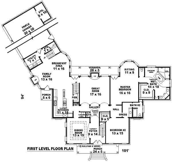 Southern Floor Plan - Main Floor Plan #81-1304