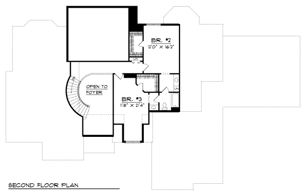 Home Plan - European Floor Plan - Upper Floor Plan #70-531