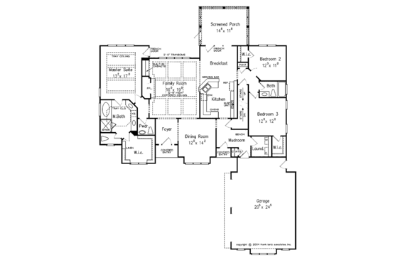 Floor Plan - Main Floor for Country House Plan #927-304 - 3 bed, 2.5 bath