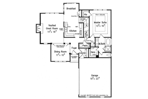 Floor Plan - Main Floor for Colonial House Plan #927-607 - 3 bed, 2.5 bath
