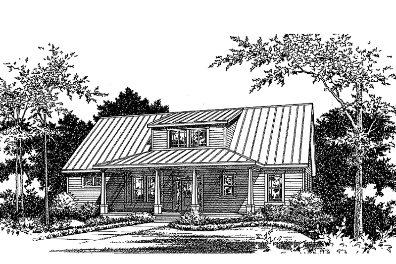Architectural House Design - Country Exterior - Front Elevation Plan #472-239