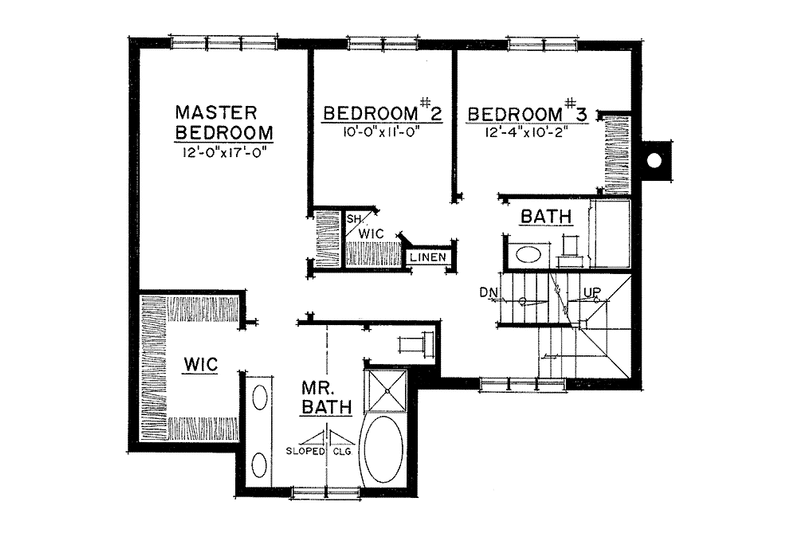 Home Plan - Floor Plan - Upper Floor for Country House Plan #1016-90 - 3 bed, 2.5 bath