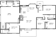Ranch Style House Plan - 3 Beds 3 Baths 1988 Sq/Ft Plan #60-895 