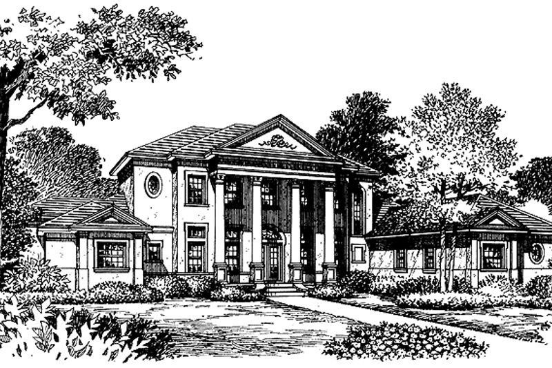 Dream House Plan - Classical Exterior - Front Elevation Plan #417-759