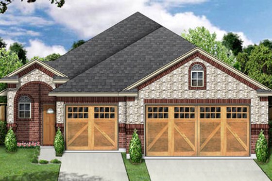 Exterior - Front Elevation for European House Plan #84-331 - 3 bed, 2 bath