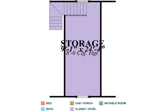Floor Plan - Upper Floor for Country House Plan #63-337, 0 bath
