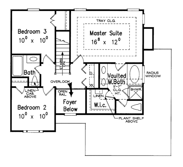 House Plan Design - Colonial Floor Plan - Upper Floor Plan #927-209