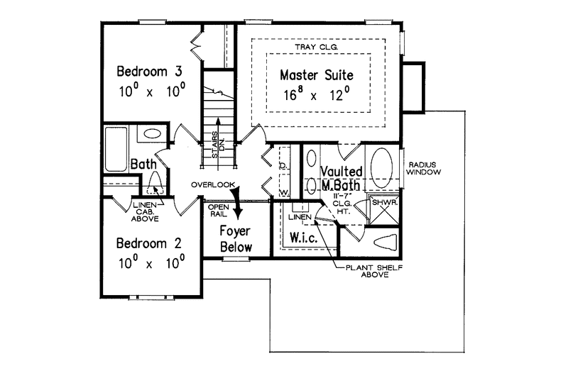 Home Plan - Floor Plan - Upper Floor for Colonial House Plan #927-209 - 3 bed, 2.5 bath