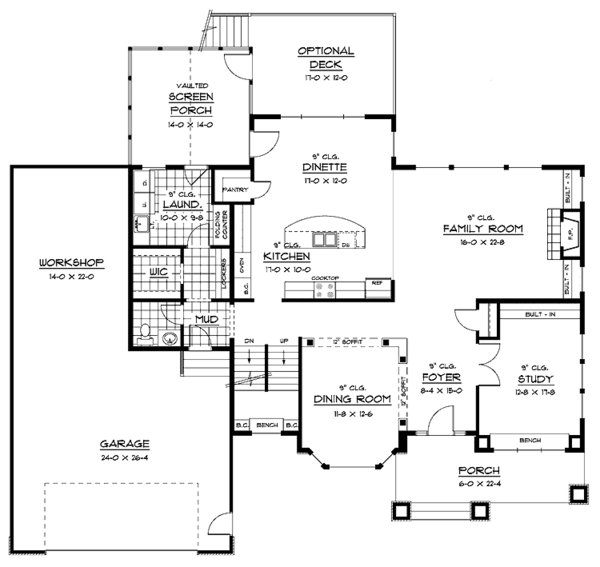 House Plan Design - Traditional Floor Plan - Main Floor Plan #51-658