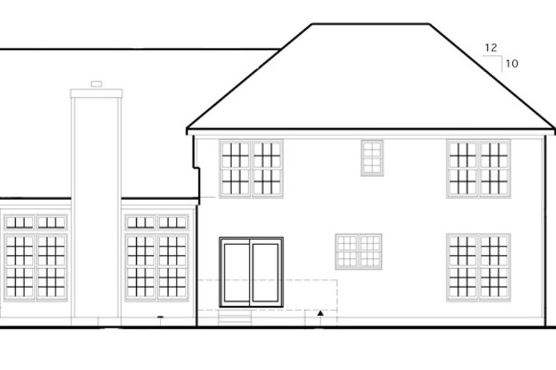 Home Plan - Exterior - Rear Elevation for Colonial House Plan #1053-49 - 4 bed, 2.5 bath