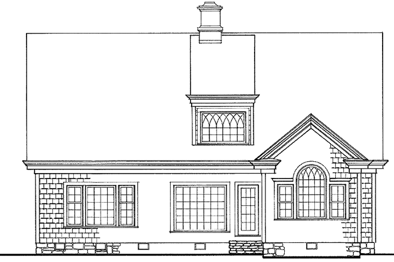 Home Plan - Exterior - Rear Elevation for Colonial House Plan #137-317 - 4 bed, 2.5 bath