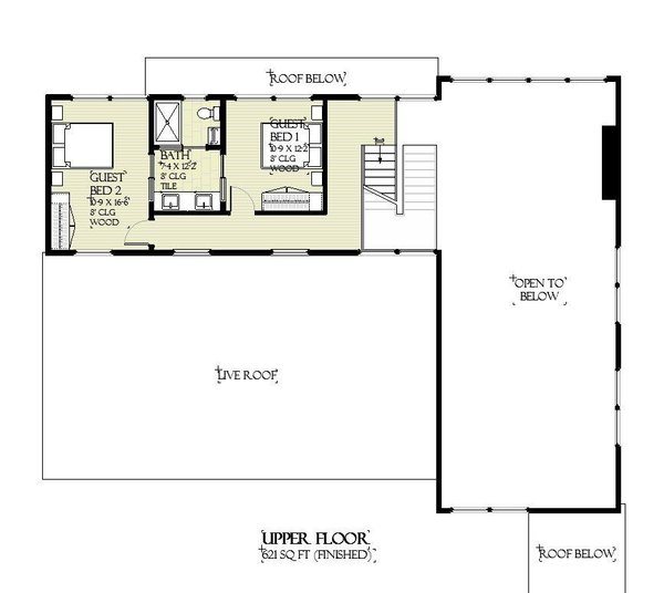 Home Plan - Modern Floor Plan - Upper Floor Plan #901-151