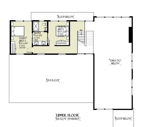 Architectural House Design - Modern Floor Plan - Upper Floor Plan #901-151