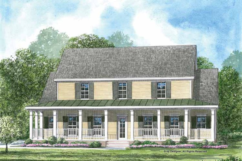 Architectural House Design - Colonial Exterior - Front Elevation Plan #952-199