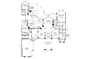 Floor Plan - Main Floor for Mediterranean House Plan #930-442 - 5 bed, 6 bath