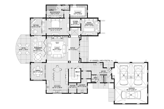Floor Plan - Main Floor for Country House Plan #928-322 - 4 bed, 4 bath