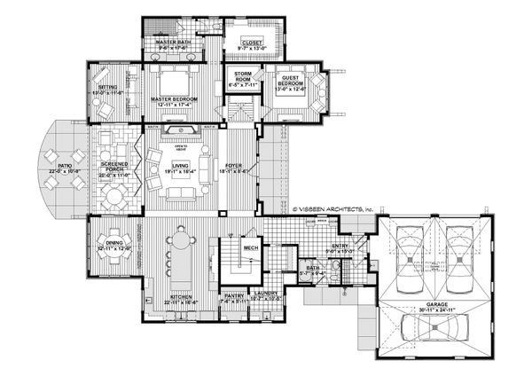 Architectural House Design - Country Floor Plan - Main Floor Plan #928-322