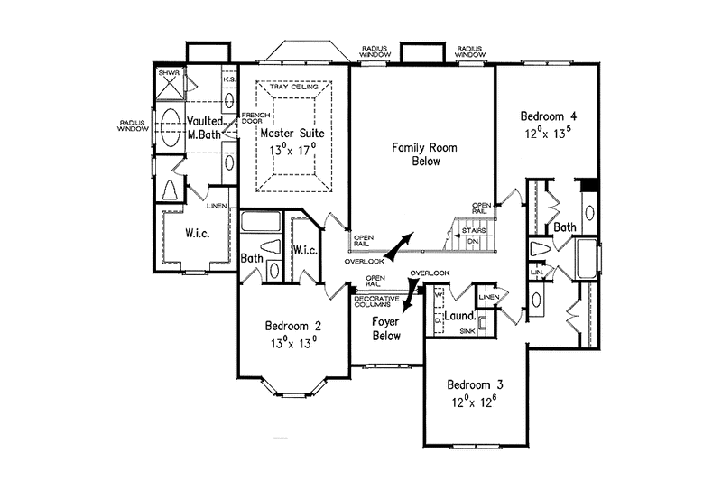 Home Plan - Floor Plan - Upper Floor for Traditional House Plan #927-529 - 5 bed, 4 bath