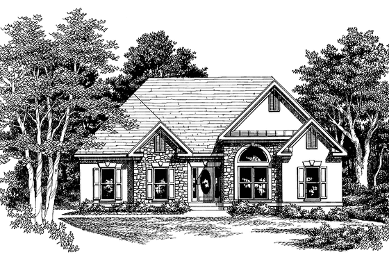 Exterior - Front Elevation 3 for Country House Plan #927-240 - 3 bed, 2 bath