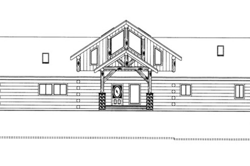 Architectural House Design - Log Exterior - Front Elevation Plan #117-823