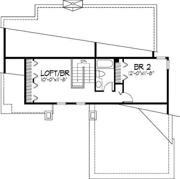 House Design - Traditional Floor Plan - Upper Floor Plan #320-601